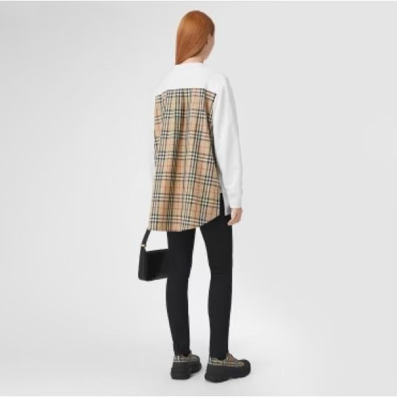 Burberry Vintage Check Cotton Oversized Sweatshirt - Picture 14 of 16